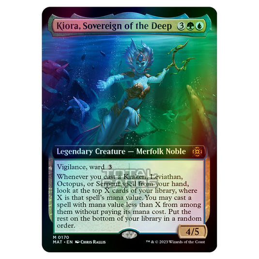 Magic The Gathering - March of the Machine - The Aftermath - Kiora Sovereign of the Deep (Extended Art Card)  - 0170 (Foil)