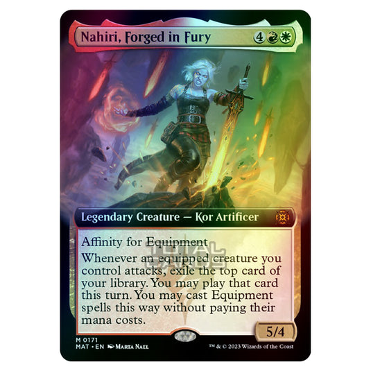 Magic The Gathering - March of the Machine - The Aftermath - Nahiri Forged in Fury (Extended Art Card)  - 0171 (Foil)