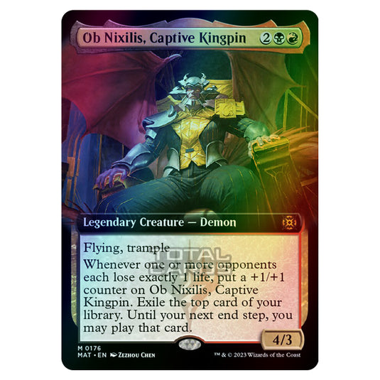 Magic The Gathering - March of the Machine - The Aftermath - Ob Nixilis Captive Kingpin (Extended Art Card)  - 0176 (Foil)