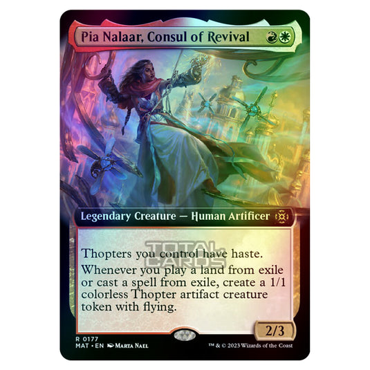 Magic The Gathering - March of the Machine - The Aftermath - Pia Nalaar Consul of Revival (Extended Art Card)  - 0177 (Foil)