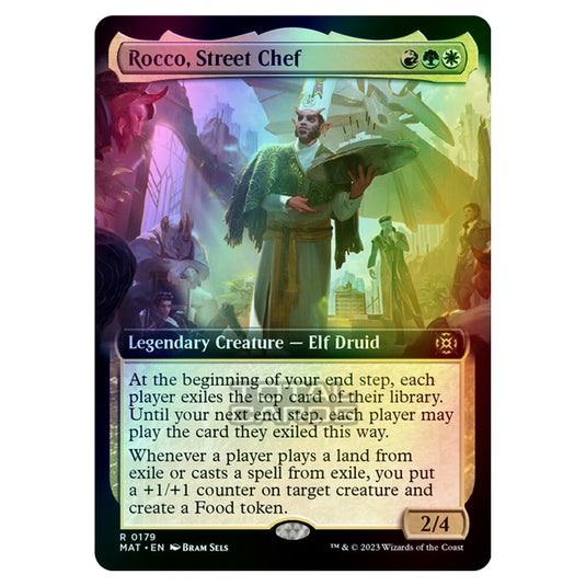 Magic The Gathering - March of the Machine - The Aftermath - Rocco Street Chef (Extended Art Card)  - 0179 (Foil)