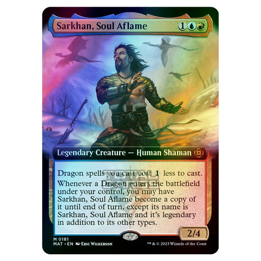 Magic The Gathering - March of the Machine - The Aftermath - Sarkhan Soul Aflame (Extended Art Card)  - 0181 (Foil)