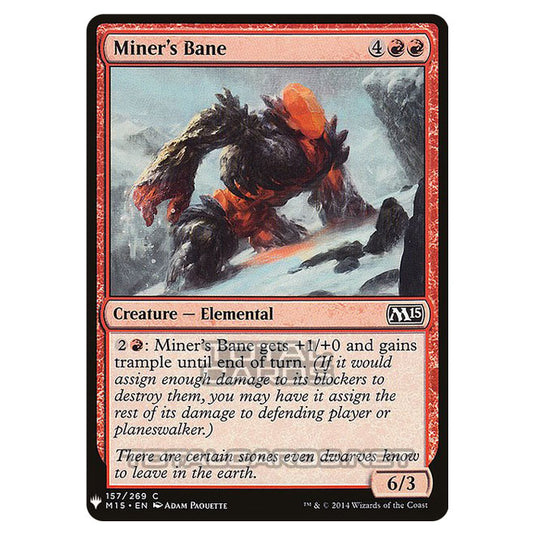 Magic The Gathering - Mystery - Miner's Bane - 1011/1694 Magic The Gathering - Mystery - Miner's Bane - 1011/1694