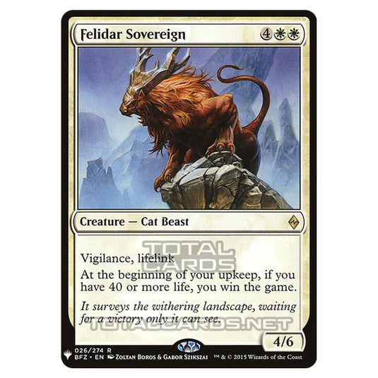 Magic The Gathering - Mystery - Felidar Sovereign - 108/1694