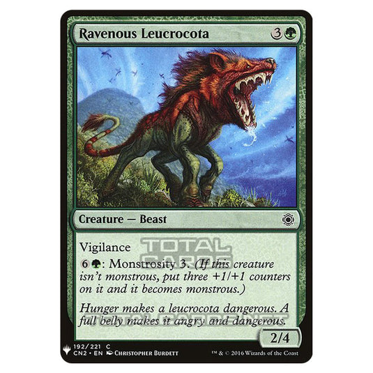 Magic The Gathering - Mystery - Ravenous Leucrocota - 1306/1694