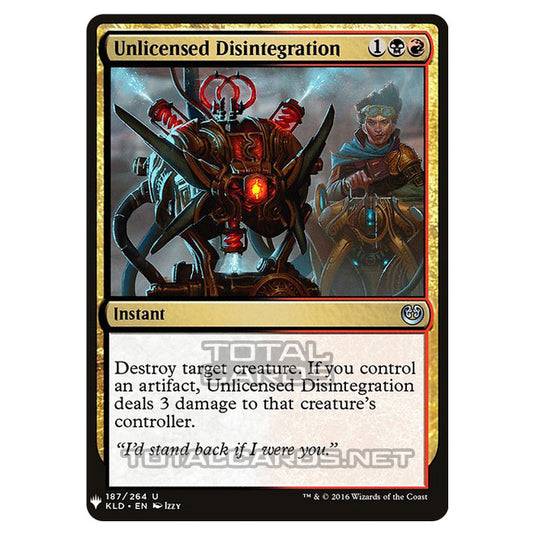 Magic The Gathering - Mystery - Unlicensed Disintegration - 1503/1694