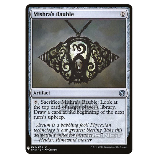 Magic The Gathering - Mystery - Mishra's Bauble - 1610/1694