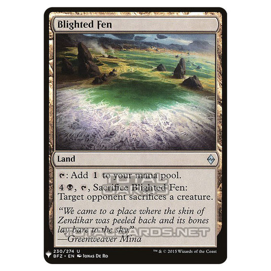 Magic The Gathering - Mystery - Blighted Fen - 1658/1694