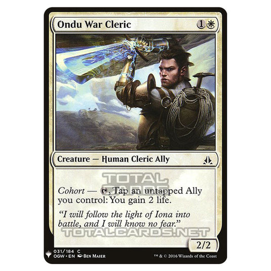 Magic The Gathering - Mystery - Ondu War Cleric - 188/1694