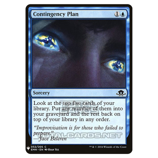 Magic The Gathering - Mystery - Contingency Plan - 330/1694