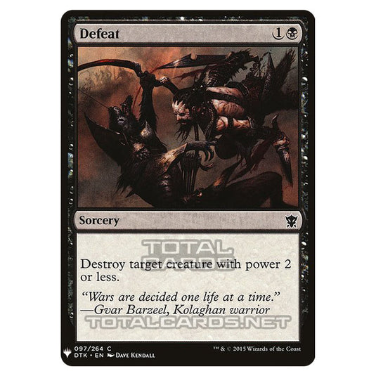 Magic The Gathering - Mystery - Defeat - 619/1694 Magic The Gathering - Mystery - Defeat - 619/1694