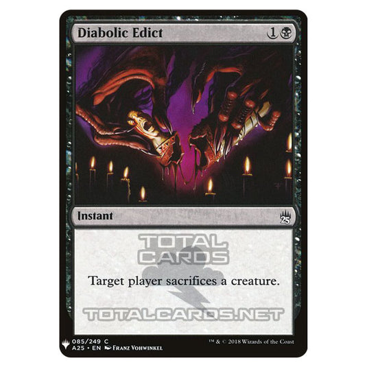 mtg edict cards Magic The Gathering - Mystery - Diabolic Edict