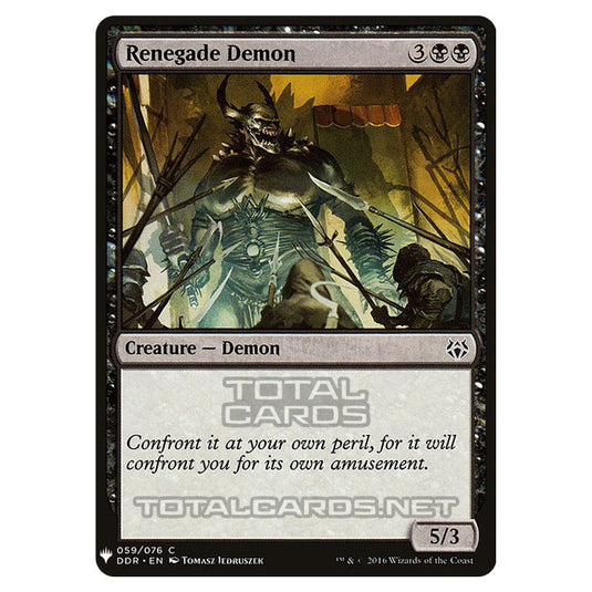 Magic The Gathering - Mystery - Renegade Demon - 752/1694 Magic The Gathering - Mystery - Renegade Demon - 752/1694