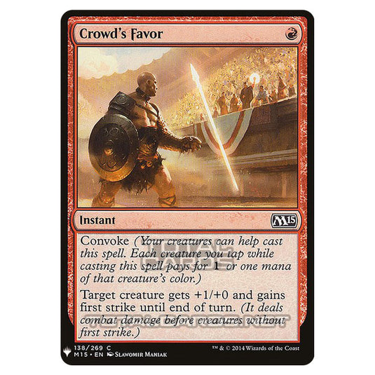 Magic The Gathering - Mystery - Crowd's Favor - 894/1694