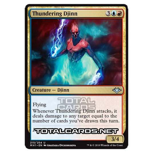 Magic The Gathering - Modern Horizons - Thundering Djinn - 215/255