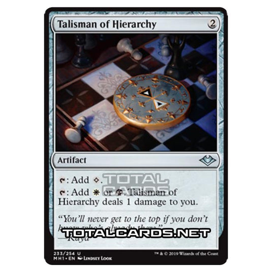 Magic The Gathering - Modern Horizons - Talisman of Hierarchy - 233/255