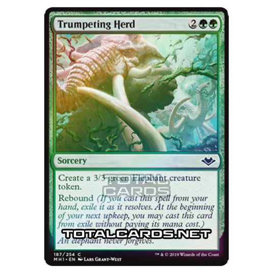 Magic The Gathering - Modern Horizons - Trumpeting Herd - 187/255 (Foil)