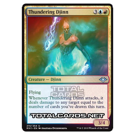 Magic The Gathering - Modern Horizons - Thundering Djinn - 215/255 (Foil)