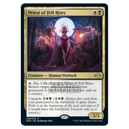 Magic The Gathering - Modern Horizons 2 - Priest of Fell Rites - 208/303