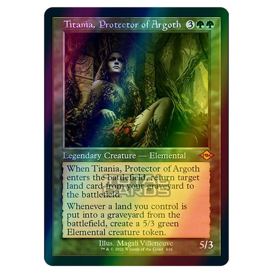 Magic The Gathering - Modern Horizons 2 - Titania, Protector of Argoth - 416/303 (Etched Foil)