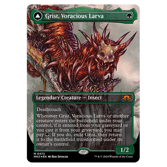 Magic The Gathering - Modern Horizons 3 - Grist, Voracious Larva // Grist, the Plague Swarm (Textured Foil) - 0472