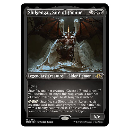 Magic The Gathering - Modern Horizons 3 - Shilgengar, Sire of Famine (Etched Foil) - 0480