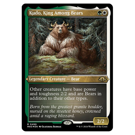 Magic The Gathering - Modern Horizons 3 - Kudo, King Among Bears (Etched Foil) - 0490