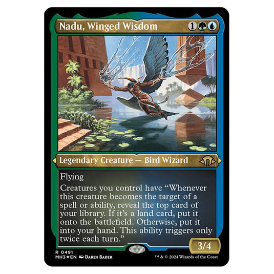 Magic The Gathering - Modern Horizons 3 - Nadu, Winged Wisdom (Etched Foil) - 0491