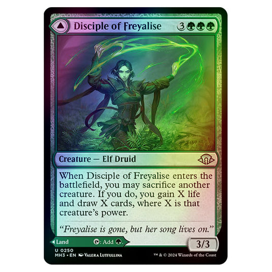 Magic The Gathering - Modern Horizons 3 - Disciple of Freyalise // Garden of Freyalise - 0250 (Foil)