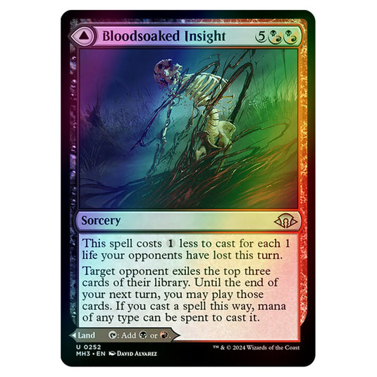 Magic The Gathering - Modern Horizons 3 - Bloodsoaked Insight // Sanguine Morass - 0252 (Foil)