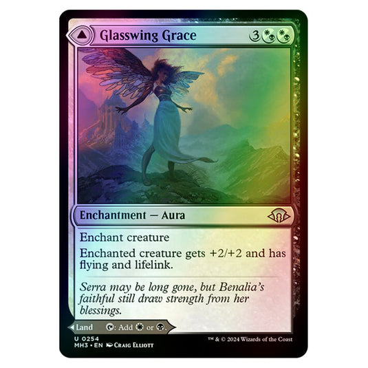 Magic The Gathering - Modern Horizons 3 - Glasswing Grace // Age-Graced Chapel - 0254 (Foil)