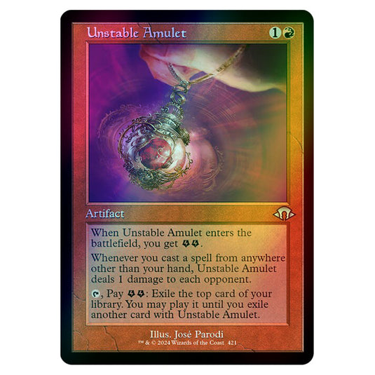 Magic The Gathering - Modern Horizons 3 - Unstable Amulet ('97 Classic Print) - 0421 (Foil)