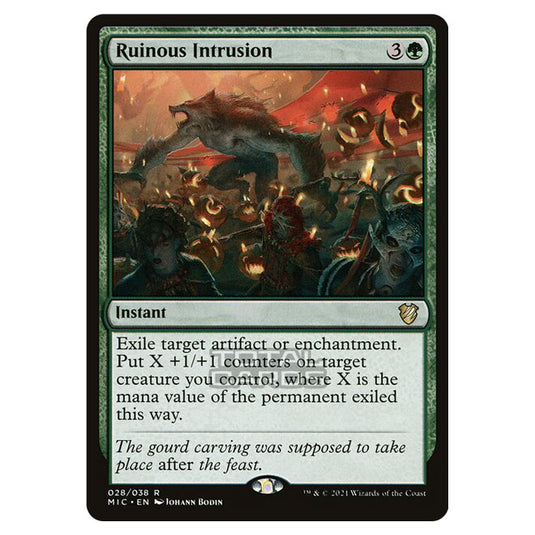 Magic The Gathering - Innistrad - Midnight Hunt - Commander - Ruinous Intrusion - 28/38