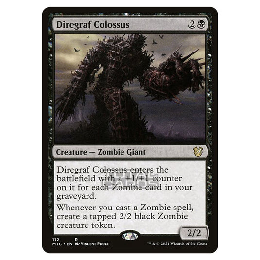 Magic The Gathering - Innistrad - Midnight Hunt - Commander - Diregraf Colossus - 112/38