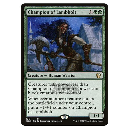 Magic The Gathering - Innistrad - Midnight Hunt - Commander - Champion of Lambholt - 136/38