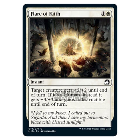 Magic The Gathering - Innistrad - Midnight Hunt - Flare of Faith - 19/277