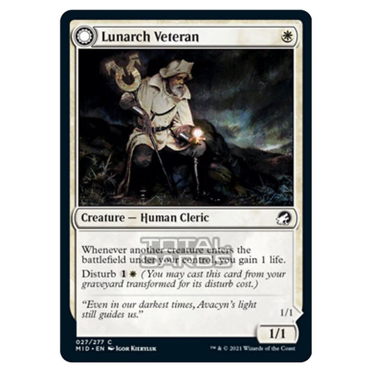 Magic The Gathering - Innistrad - Midnight Hunt - Lunarch Veteran // Luminous Phantom - 27/277