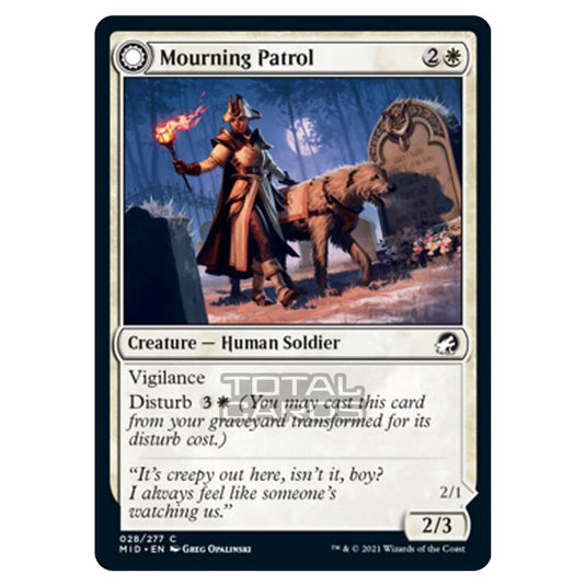 Magic The Gathering - Innistrad - Midnight Hunt - Mourning Patrol // Morning Apparition - 28/277