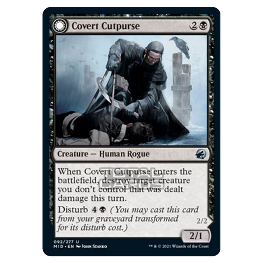 Magic The Gathering - Innistrad - Midnight Hunt - Covert Cutpurse // Covetous Geist - 92/277