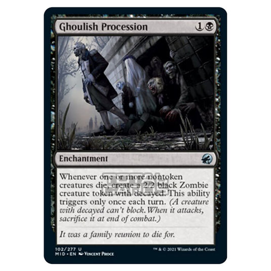 Magic The Gathering - Innistrad - Midnight Hunt - Ghoulish Procession - 102/277