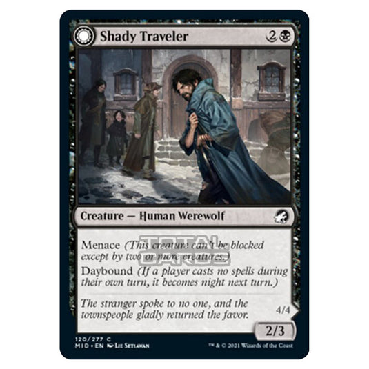 Magic The Gathering - Innistrad - Midnight Hunt - Shady Traveler // Stalking Predator - 120/277