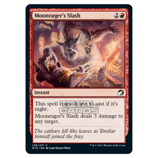 Magic The Gathering - Innistrad - Midnight Hunt - Moonrager's Slash - 148/277