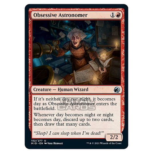 Magic The Gathering - Innistrad - Midnight Hunt - Obsessive Astronomer - 152/277