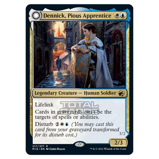 Magic The Gathering - Innistrad - Midnight Hunt - Dennick, Pious Apprentice // Dennick, Pious Apparition - 217/277