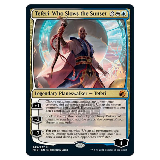 Magic The Gathering - Innistrad - Midnight Hunt - Teferi, Who Slows the Sunset - 245/277