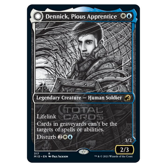 Magic The Gathering - Innistrad - Midnight Hunt - Dennick, Pious Apprentice // Dennick, Pious Apparition - 317/277