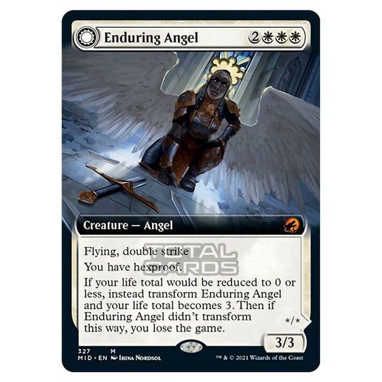 Magic The Gathering - Innistrad - Midnight Hunt - Enduring Angel // Angelic Enforcer - 327/277