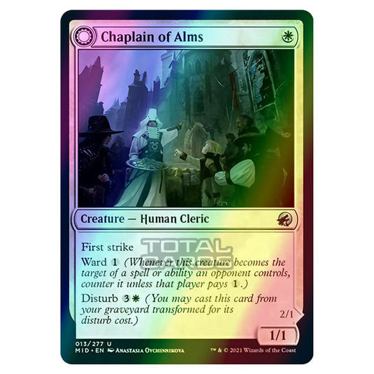 Magic The Gathering - Innistrad - Midnight Hunt - Chaplain of Alms // Chapel Shieldgeist - 13/277 (Foil)