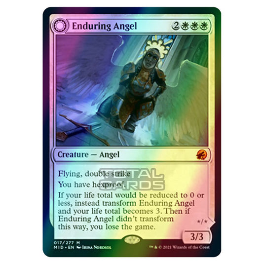 Magic The Gathering - Innistrad - Midnight Hunt - Enduring Angel // Angelic Enforcer - 17/277 (Foil)