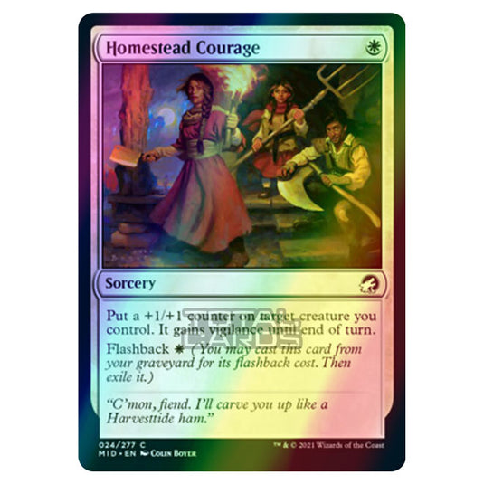 Magic The Gathering - Innistrad - Midnight Hunt - Homestead Courage - 24/277 (Foil)